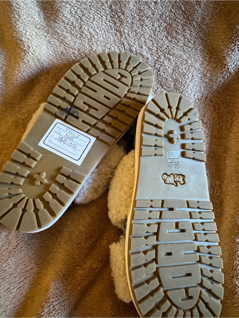 Coach Shearling Crisscross Slingback Sandals Size 6 Cozy  Slides - Picture 3 of 4